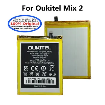 4080mAh Új 100% eredeti akkumulátor az Oukitel Mix 2 Mix2 Phone Bateria akkumulátorokhoz