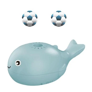 1 készlet Fürdőkád játékok Gyermek kreativitás Felfüggesztett labda Elemmel működő Aranyos Mini kézi Levél nélküli kis rajongós játékok Kék