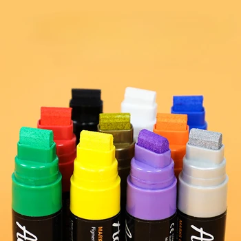10 színes akril filctoll készlet 15mm filchegy vízálló és napálló gyermek DIY kézzel rajzolt graffiti speciális művészeti ecset