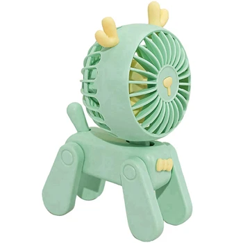 Kis ventilátorasztal ventilátor stabil álló asztali mini ventilátor Felnőtt gyermekek Kültéri utazás használható (zöld)