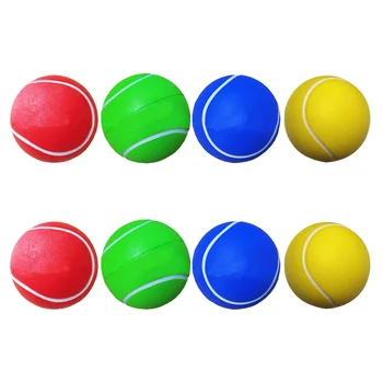 8db Kreatív teniszlabdák gyakorlása Teniszlabdák Sport PU teniszlabdák Játéklabda (2db sárga, 2db piros, 2db kék, 2db