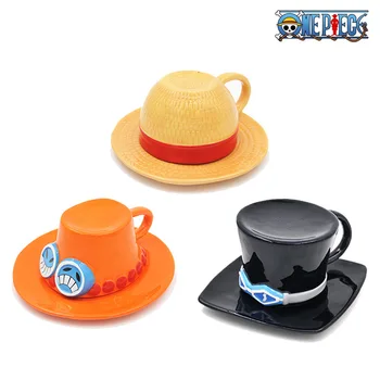 ÚJ One Piece Cosplay Bögre Víz Kupa Anime Kreatív Három testvér kalap alakú kávécsésze Ace Sabo kerámia csésze partikhoz Anime