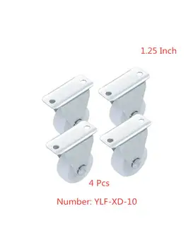 4 db/lot 1,25 hüvelykes irányított kerék Általános bútor láb fehér pp lapos lemez ipari csendes kopás