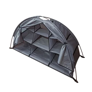 Kültéri tároló sátor vízálló kompakt és hordozható kempingtároló szekrény sátor 9 polccal