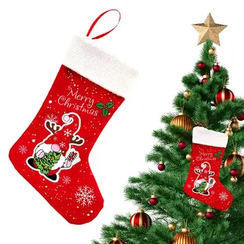 Karácsonyi zokni ajándéktáska Karácsonyi ajándék harisnya Kandalló lógó harisnya Mikulás svéd gnóm karácsonyi harisnya gyerekeknek