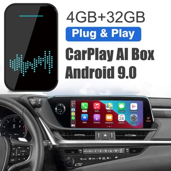Android 9.0 vezeték nélküli 4GB + 32GB Carplay AI doboz Tükör link Osztott képernyő a Hyundai Ford GMC KIA VW Volvo számára eredeti Carplay