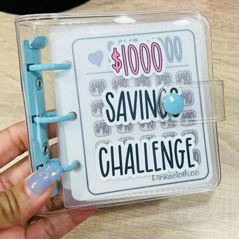 1000 megtakarítási kihívás Prefdo pénztakarékos iratrendező Mini költségvetési iratrendező készpénzes borítékokkal Egyszerű és szórakoztató módja annak, hogy 1000 dollár készpénzt takarítson meg