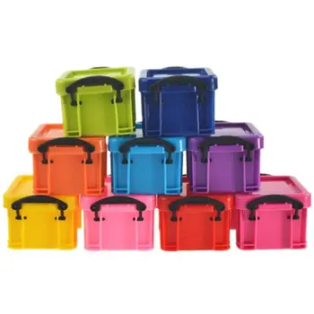 Candy Color Mini csatos tárolódoboz minimalizmus Műanyag mini tároló konténer Többfunkciós asztali rendszerező doboz Szendvicsek