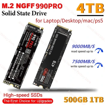 Eredeti SSD 990 pro merevlemez SSD félvezető-alapú lemez NGFF M.2 4TB PCLE nagysebességű interfész SSD merevlemez HDD asztali számítógéphez/notebookhoz