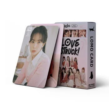 55db/set Kpop Idol Lomo kártyák Kep1er LOVE STRUCK LOMO Fotókártyák Fotókártya képeslap rajongóknak Gyűjtemény