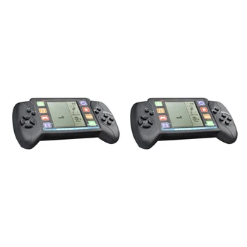3X zsebes kézi videojáték-konzol 3,5 hüvelykes LCD Mini hordozható kocka játéklejátszó beépített 23+26 játékkal (fekete)