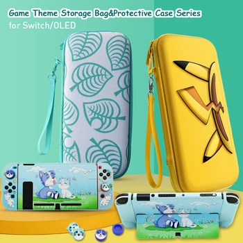 Aranyos kisállat tároló táska Nintendo Switch konzolhoz Hordozható hordtáska Héjfedél bőr NS kapcsoló OLED játék kiegészítők