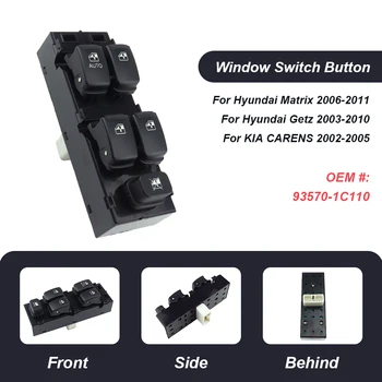 LHD Master elektromos ablakemelő kapcsoló Hyundai Getz 03-10 Matrix 06-11 KIA Carens 2002--2005 93570-1C110 autó stílus
