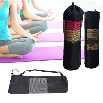 Kényelem fekete hátizsák jógaszőnyeg vízálló hátizsák hordozó háló állítható heveder sporteszköz tornazsákok Kiváló minőségű