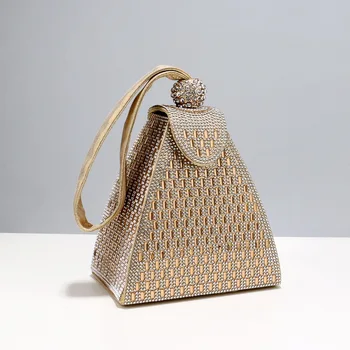 Luxus táska tasak 2022 Női elegáns fényes ezüst kézitáska Új esti tengelykapcsoló táska tervező pénztárca táskák Promoti