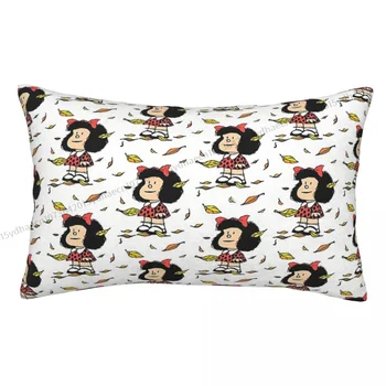 Őszi levelek Quino Argentino párnahuzat Mafalda Miguelito képregény párnahuzatok Otthoni kanapé szék dekoratív hátizsák huzatok